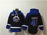 New York Mets #48 Jacob deGrom Black Blue Ageless Must-Have Lace-Up Pullover Hoodie,baseball caps,new era cap wholesale,wholesale hats